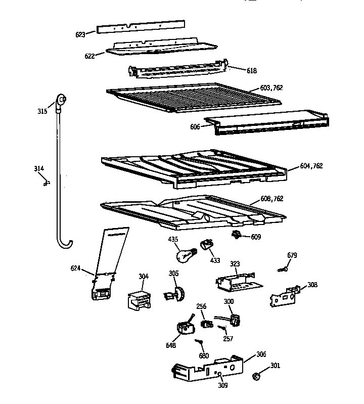 Compartment separator parts