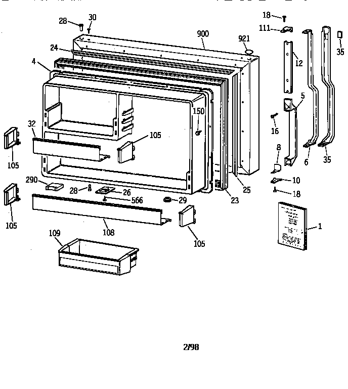 Freezer door