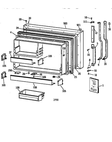 Freezer door