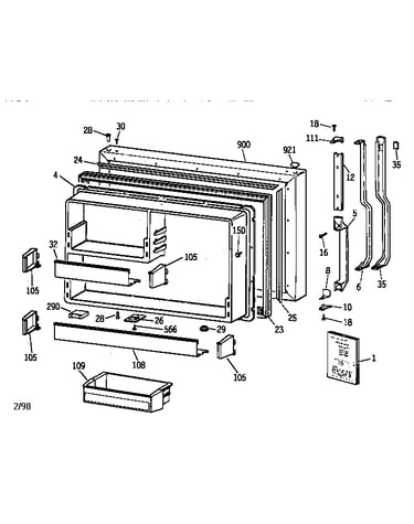 Freezer door