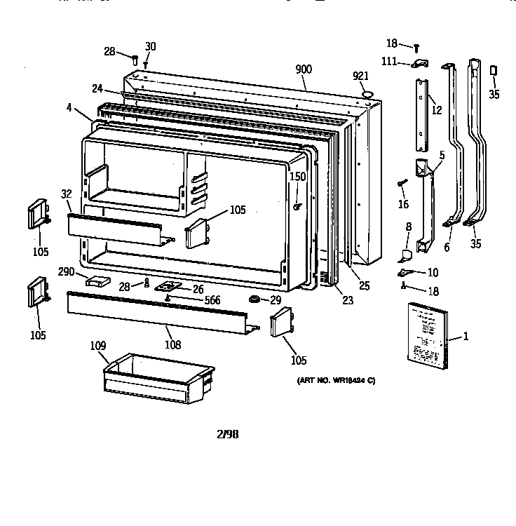 Freezer door
