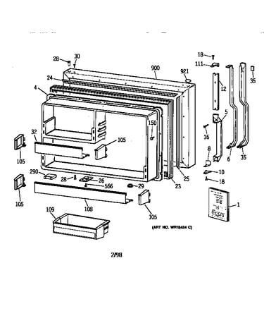 Freezer door