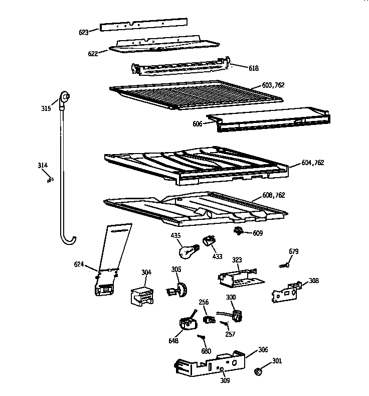 Compartment separator parts