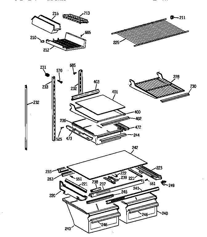 Shelf parts