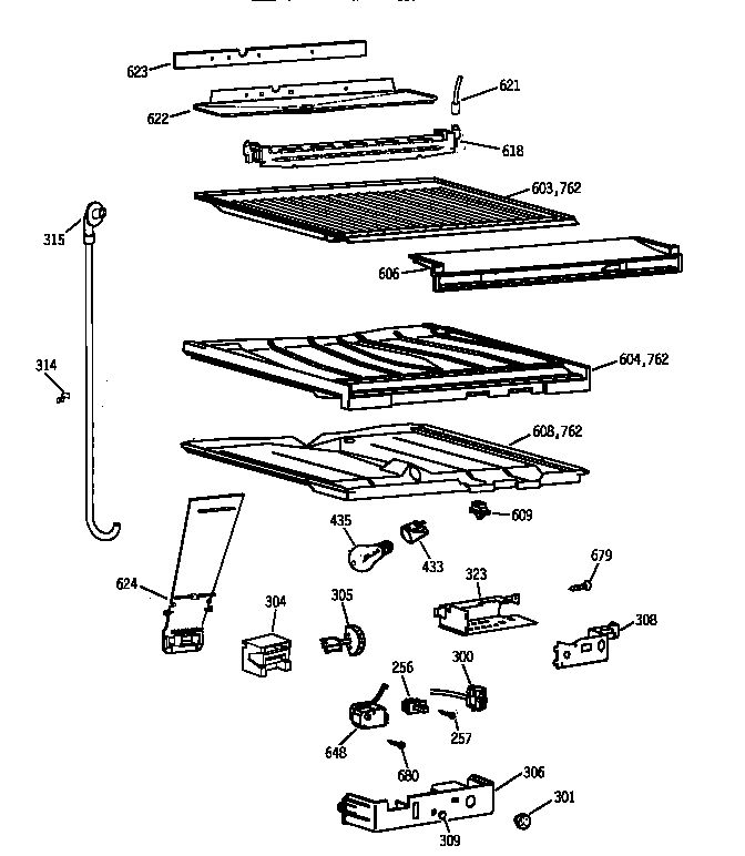 Compartment separator parts