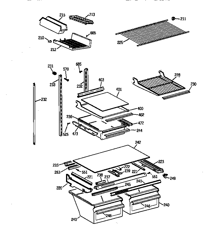 Shelf parts