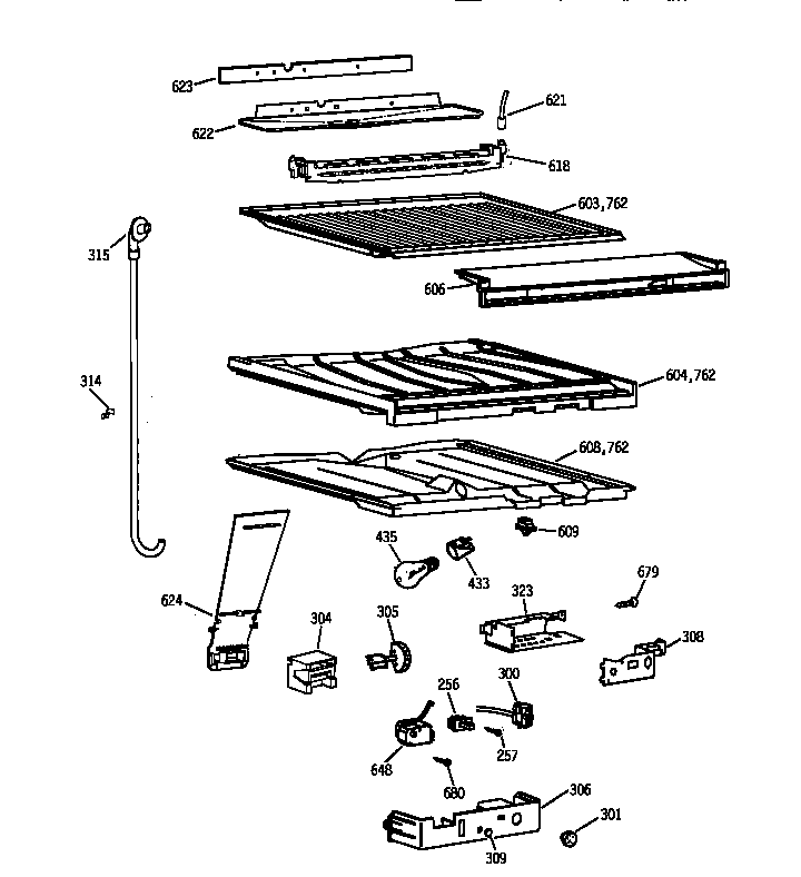 Compartment separator parts
