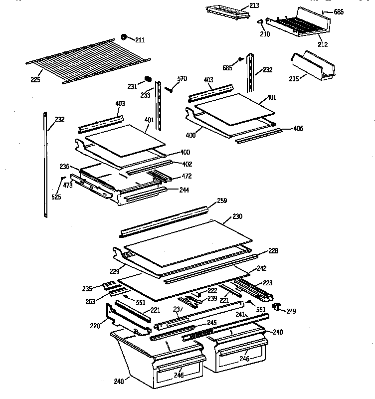 Shelf parts