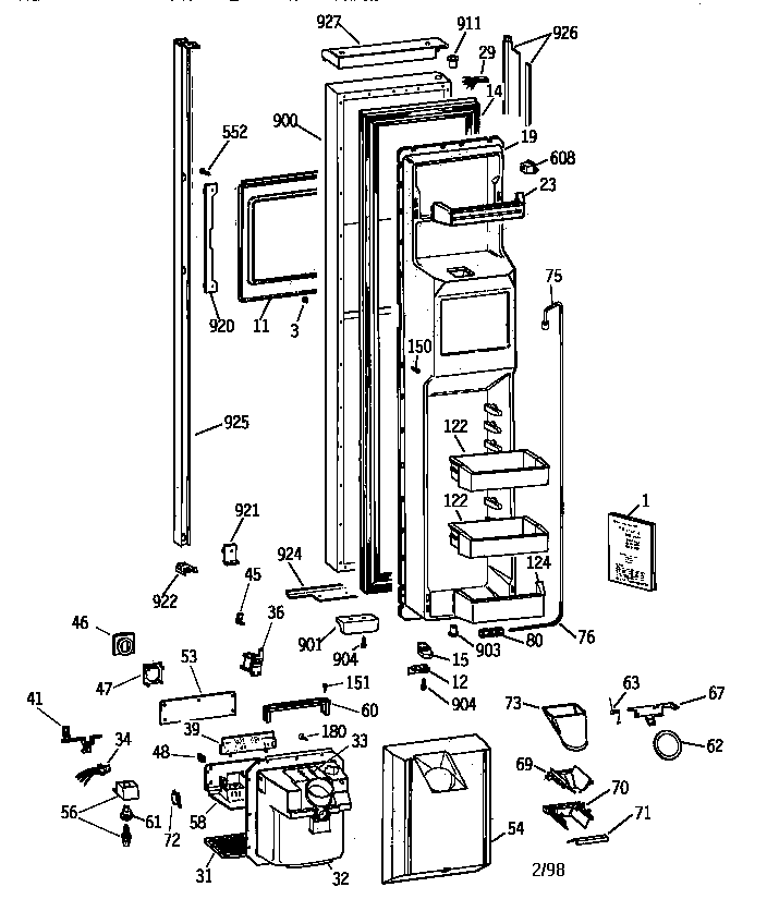 Freezer door