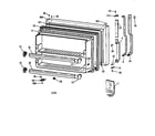 GE TBX21JAZKRAA freezer door diagram