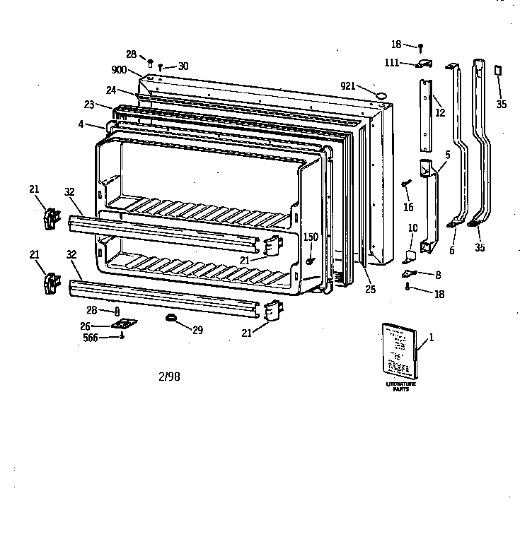Freezer door