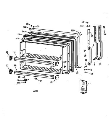 Freezer door