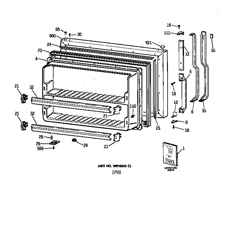 Freezer door