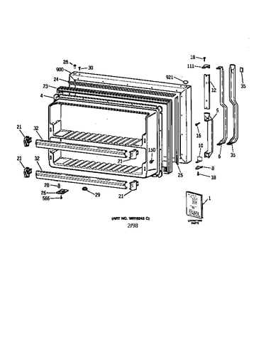 Freezer door
