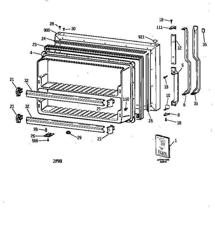 Freezer door