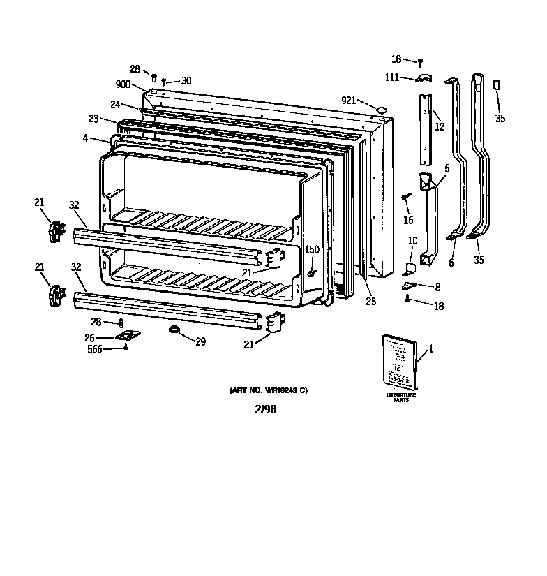 Freezer door