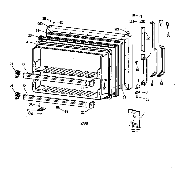 Freezer door