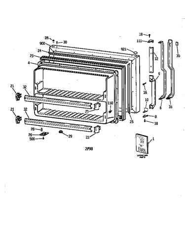 Freezer door