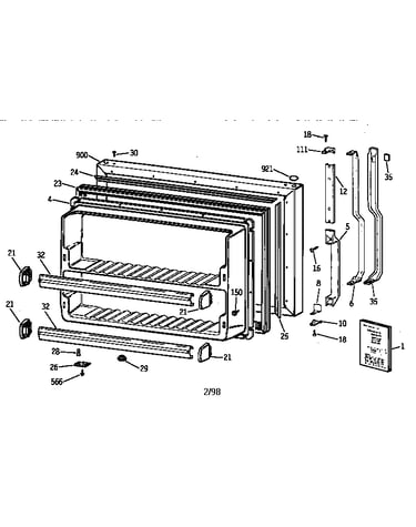 Freezer door