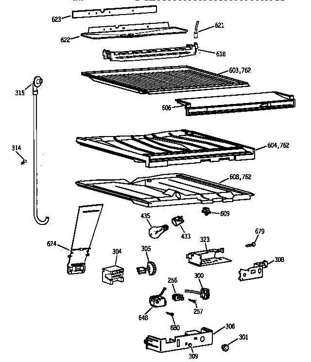 Compartment separator parts