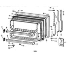 GE TBX21NIXSRWW freezer door diagram