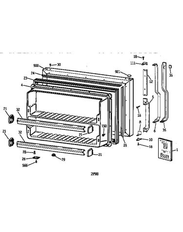 Freezer door
