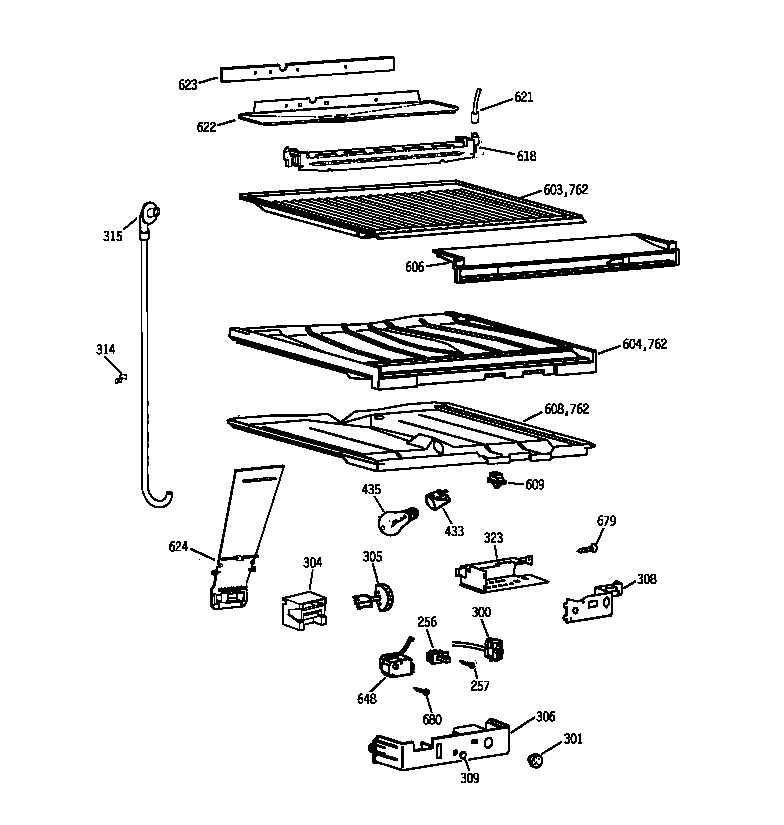 Compartment separator parts