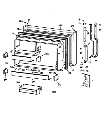 Freezer door