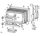 GE TBX22VIZLRAA freezer door diagram