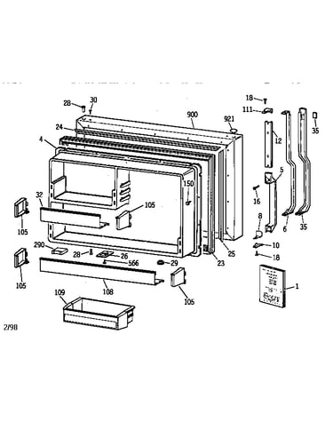Freezer door