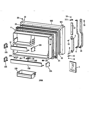 Freezer door