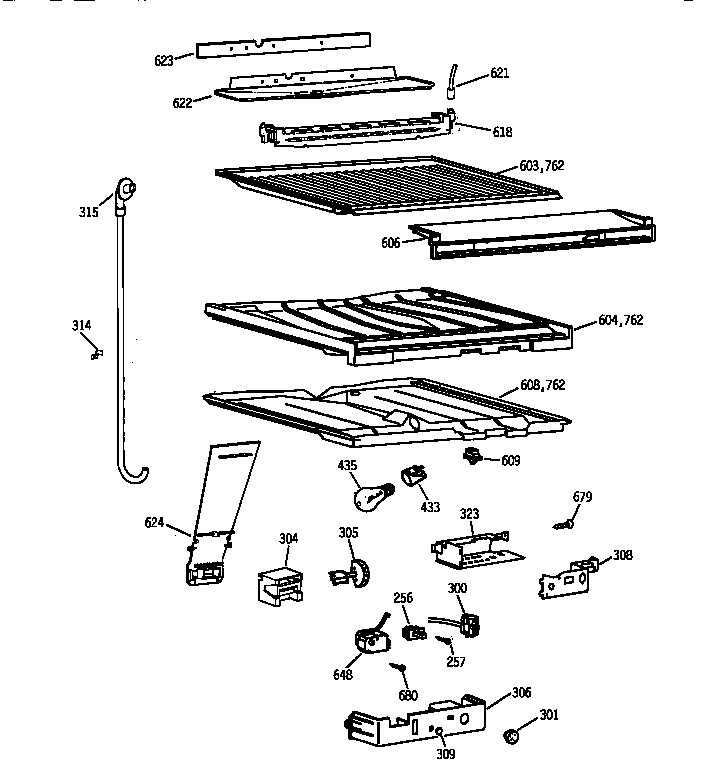 Compartment separator parts
