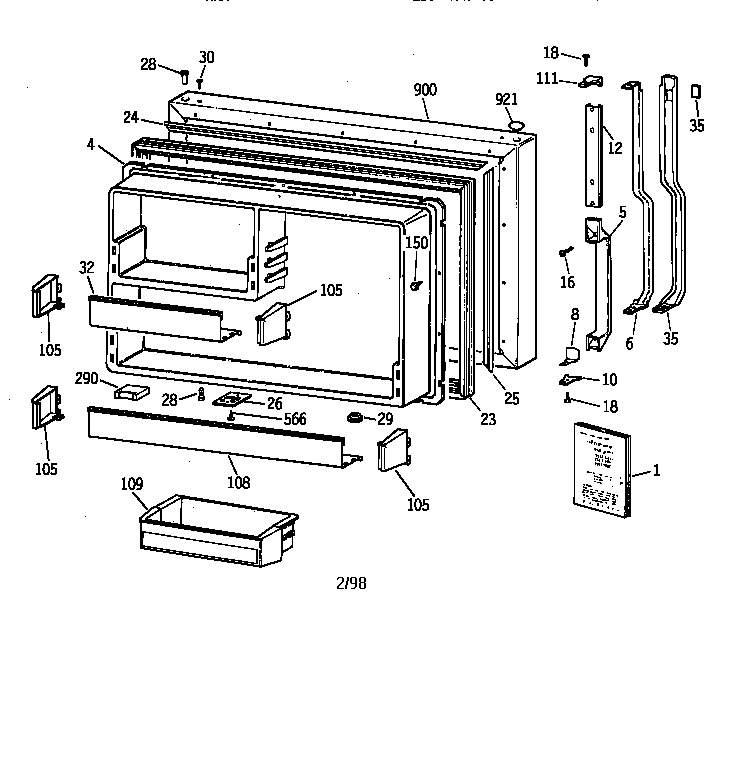 FREEZER DOOR