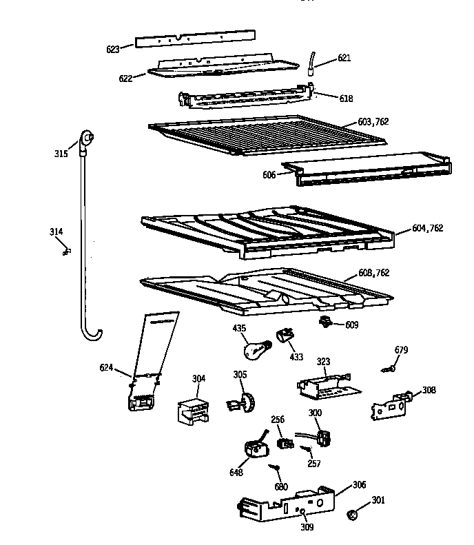 Compartment separator parts