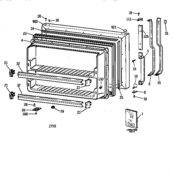 Freezer door