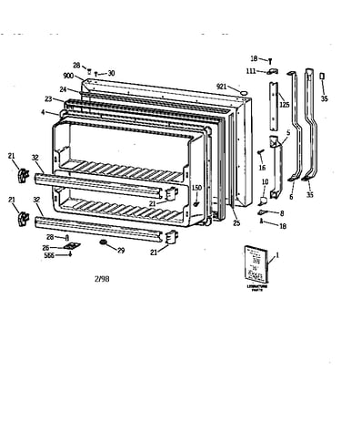 Freezer door