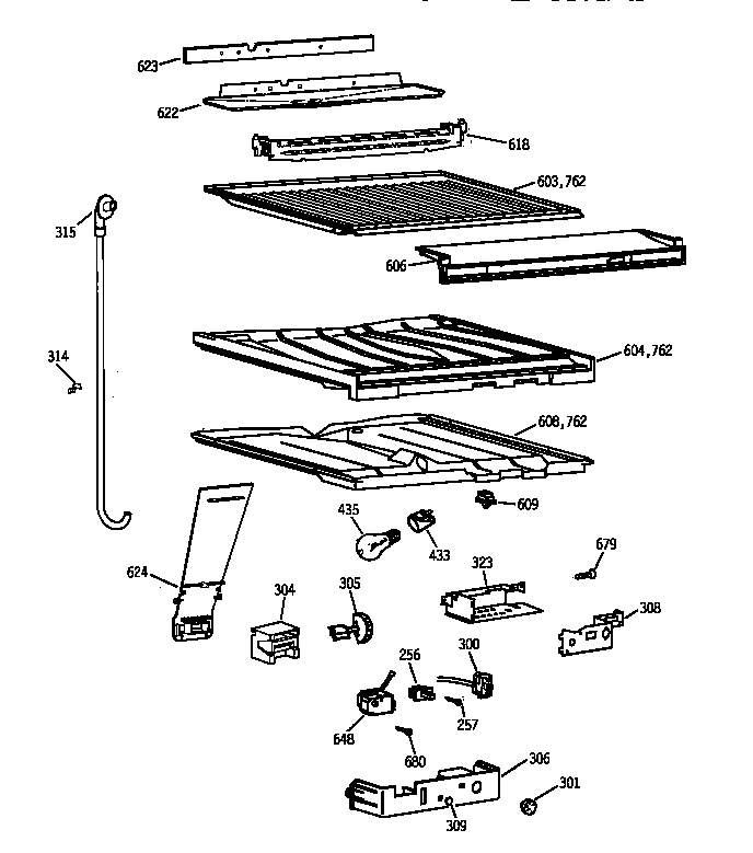 Compartment separator parts