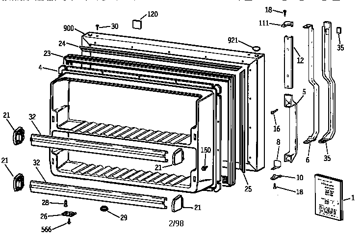 Freezer door