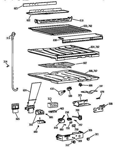 Compartment separator parts