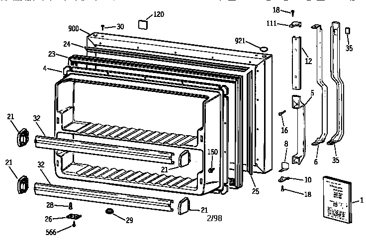 Freezer door