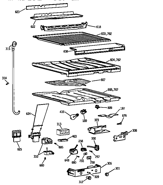 Compartment separator parts