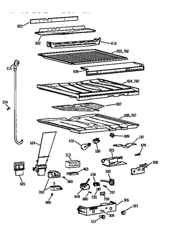 Compartment separator parts