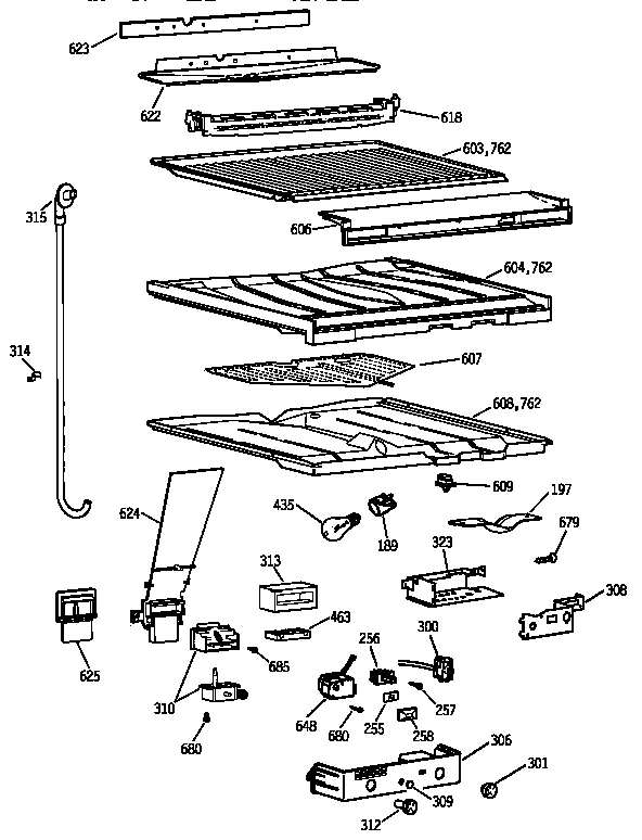 Compartment separator parts