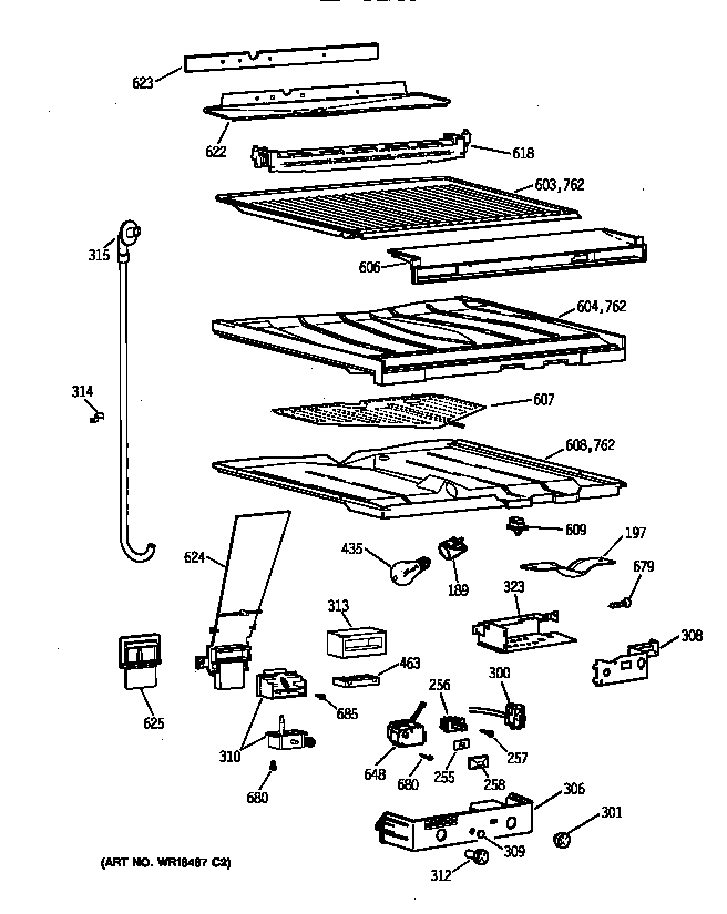 Compartment separator parts
