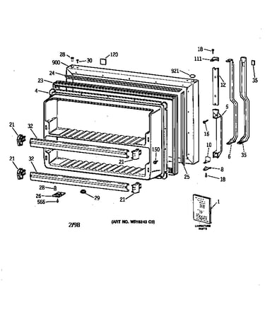 Freezer door