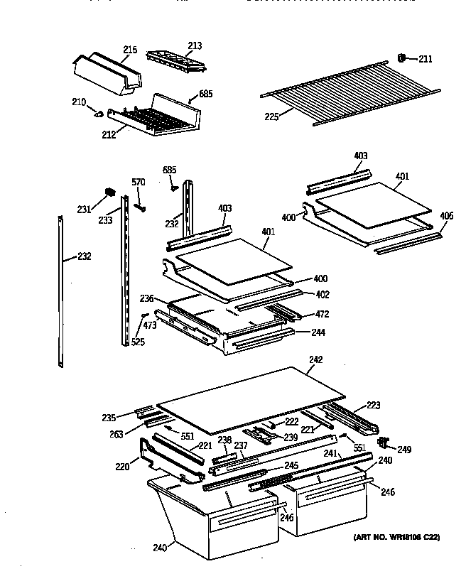 Shelf parts