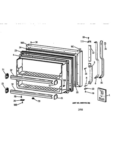 Freezer door