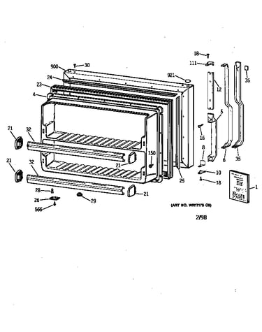 Freezer door