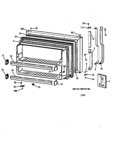 Freezer door