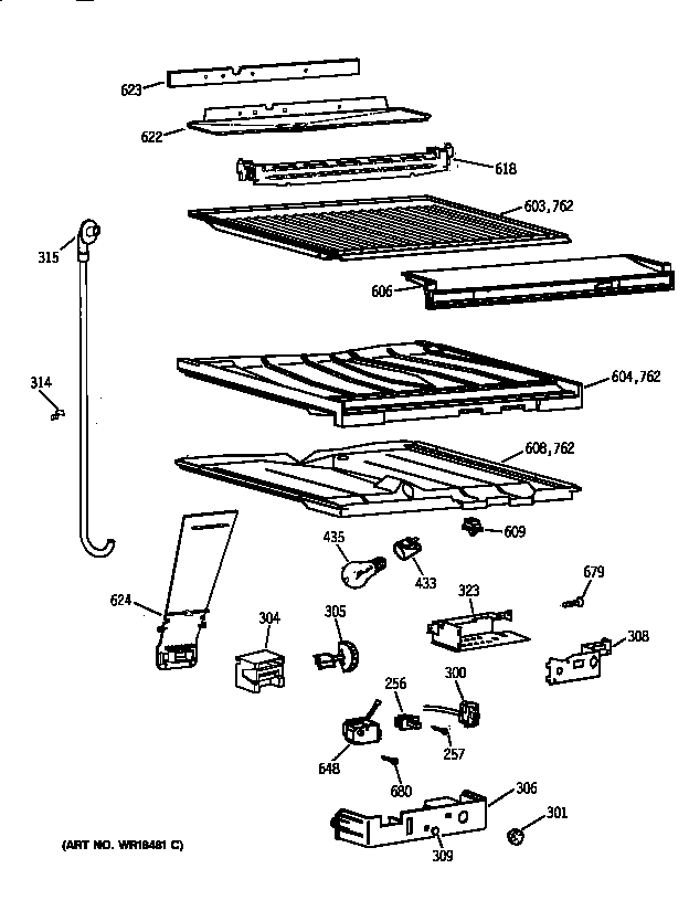 Compartment separator parts